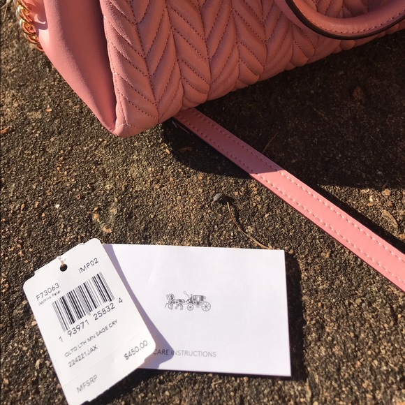 NWT Coach Limited Ed Sage Carryall Leather Purse - Picture 4 of 6